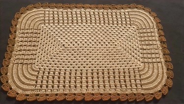 钩针编织复古风居家地毯垫(一)