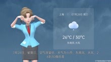 上海市2021年7月27日天气预报