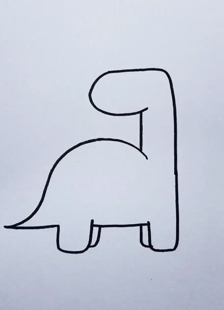 数字变恐龙的简笔画图片