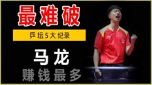 乒乓史上5大纪录：马龙最赚钱，刘国梁发球最旋，张继科崛起最快