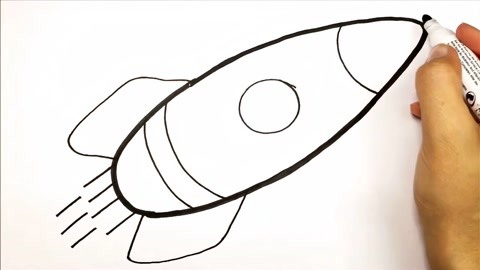 如何为儿童画火箭