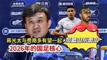 费南多、蒋光太有望加盟山东泰山，他们将成为下届世预赛国足核心