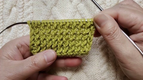 大平针花型的编织教程,适合编织冬季款式毛衣外套,简单易学