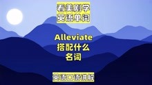 看美剧学英语单词：alleviate 搭配什么名词？英语口语，英语听力
