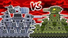坦克世界动画：卡尔VS苏联KV44,竟然卡尔举白旗认输了。
