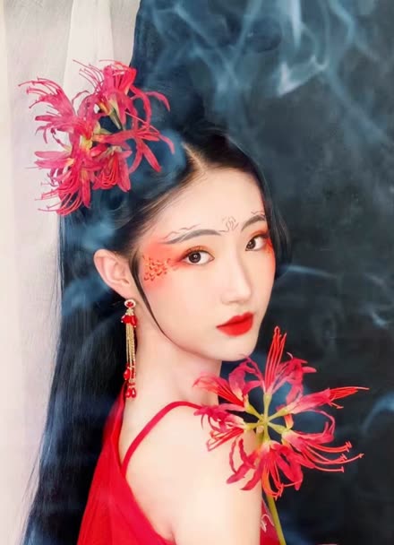 彼岸花额间妆图片