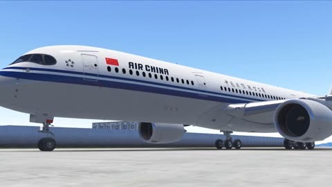 江北国际机场,国航空客a350腾空而起!