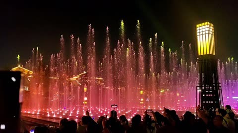 大唐不夜城音乐喷泉图片