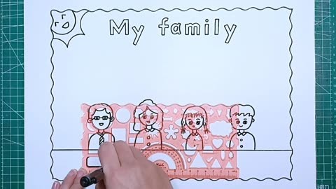 my family简笔画图片