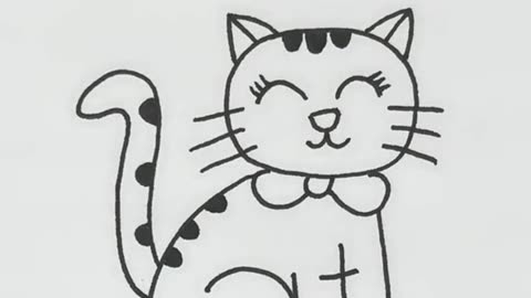 小猫简笔画 简单漂亮图片