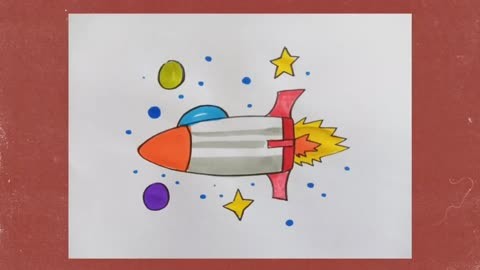 彩色火箭简笔画图片