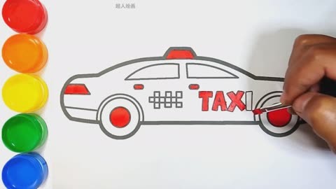 怎么画出租车侧面图片