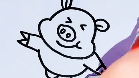 小猪玩偶简笔画图片